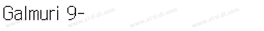 Galmuri 9字体转换